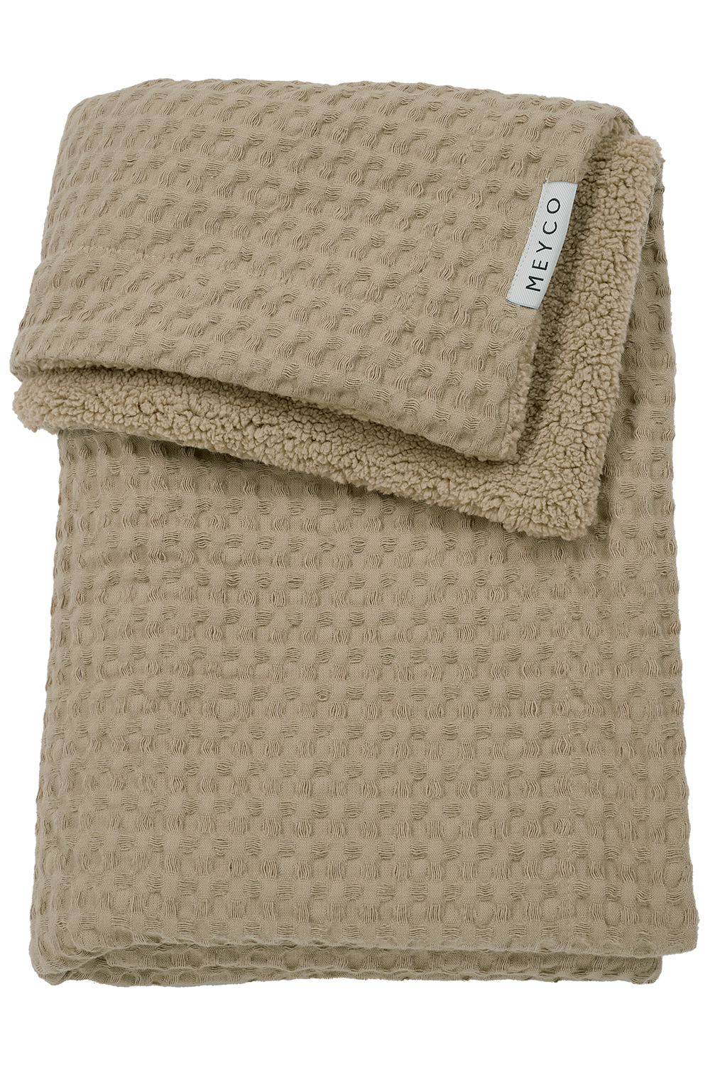 Babydecke Waffel Teddy - taupe - 75x100cm