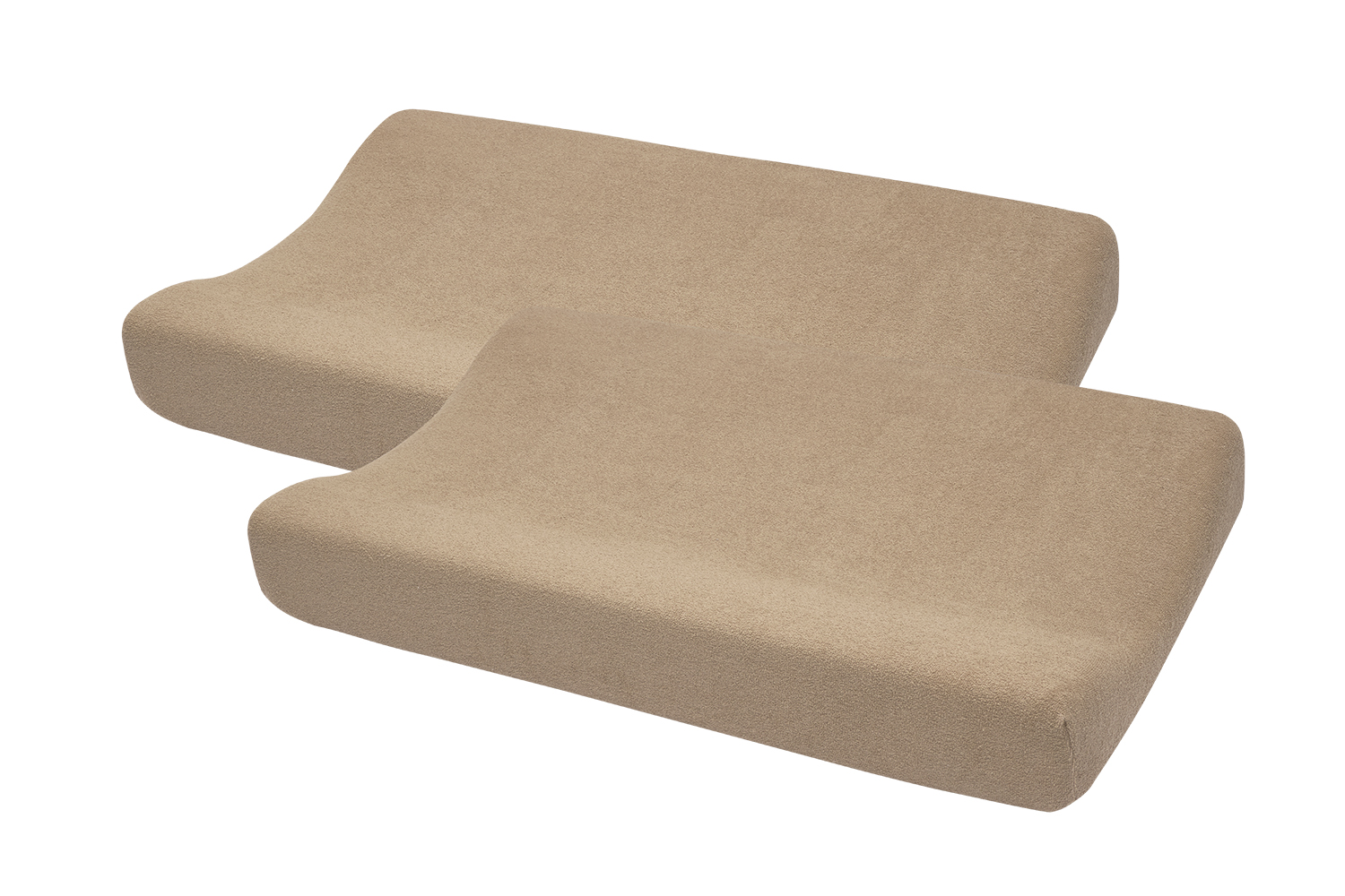 Wickelauflagenbezug 2er pack frottee Uni - taupe - 50x70cm