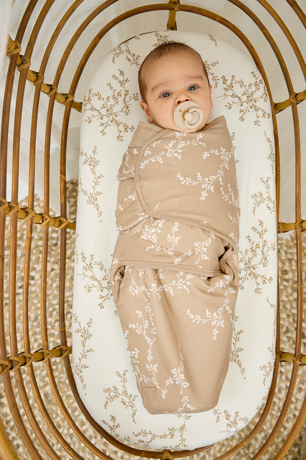 SwaddleMeyco padded Branches - sand - 0-3 Months