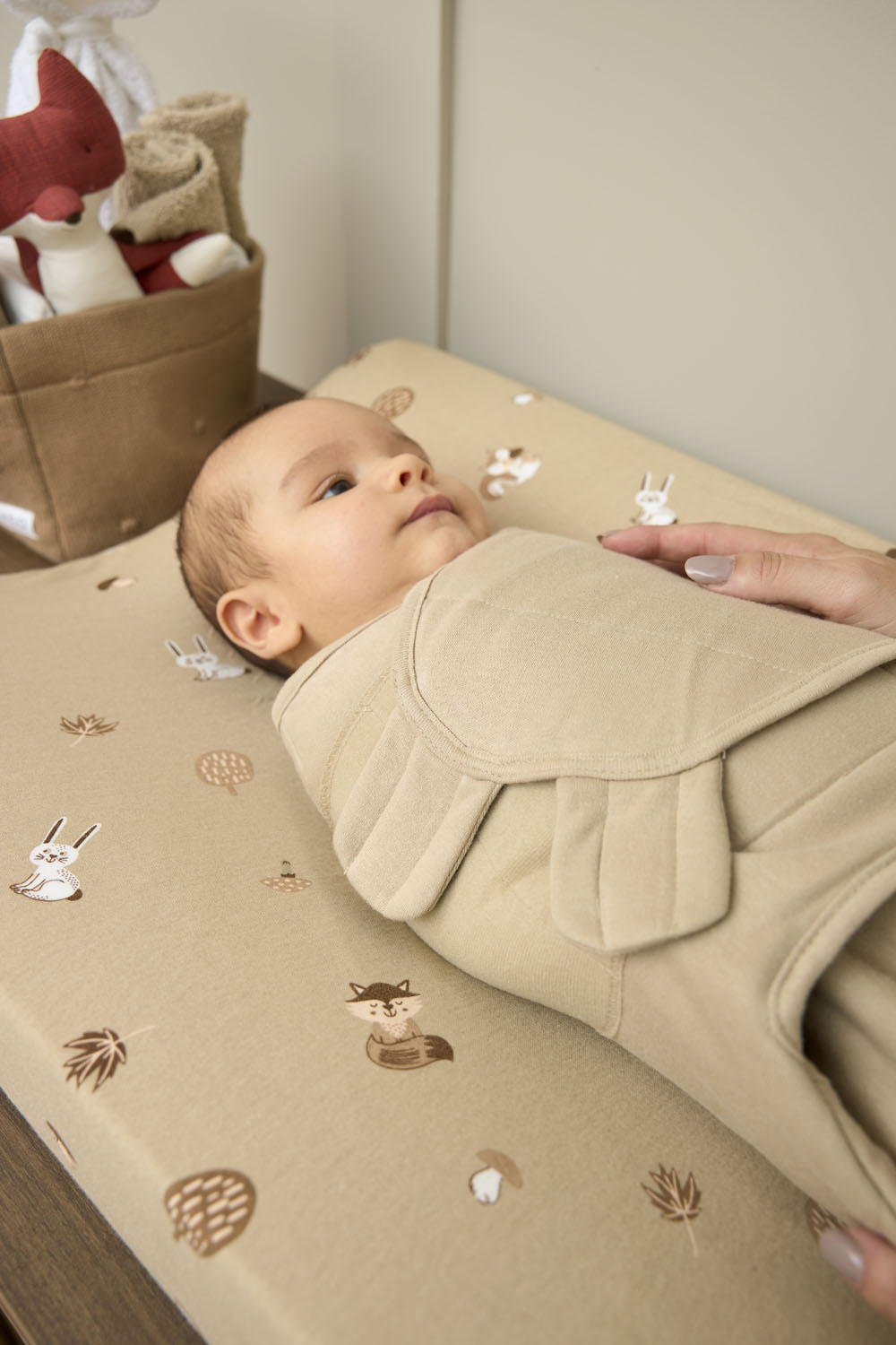 SwaddleMeyco padded Uni - sand - 0-3 Months