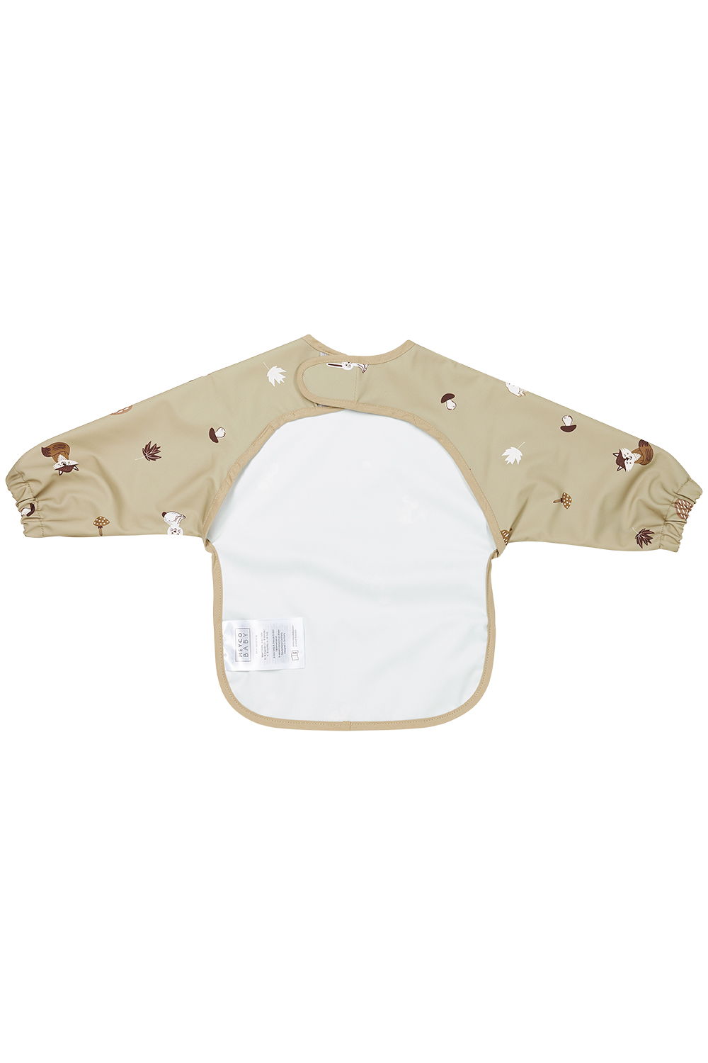 Bib with sleeves Forest Animals - sand