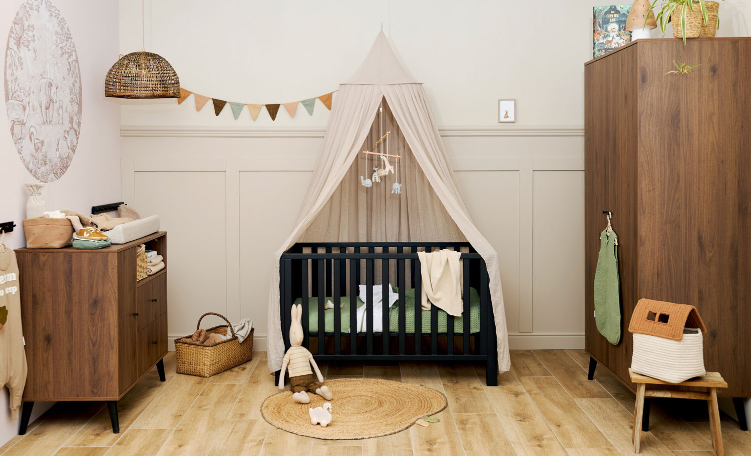 Spannbettlaken Kinderbett jersey Uni - olive green - 60x120cm