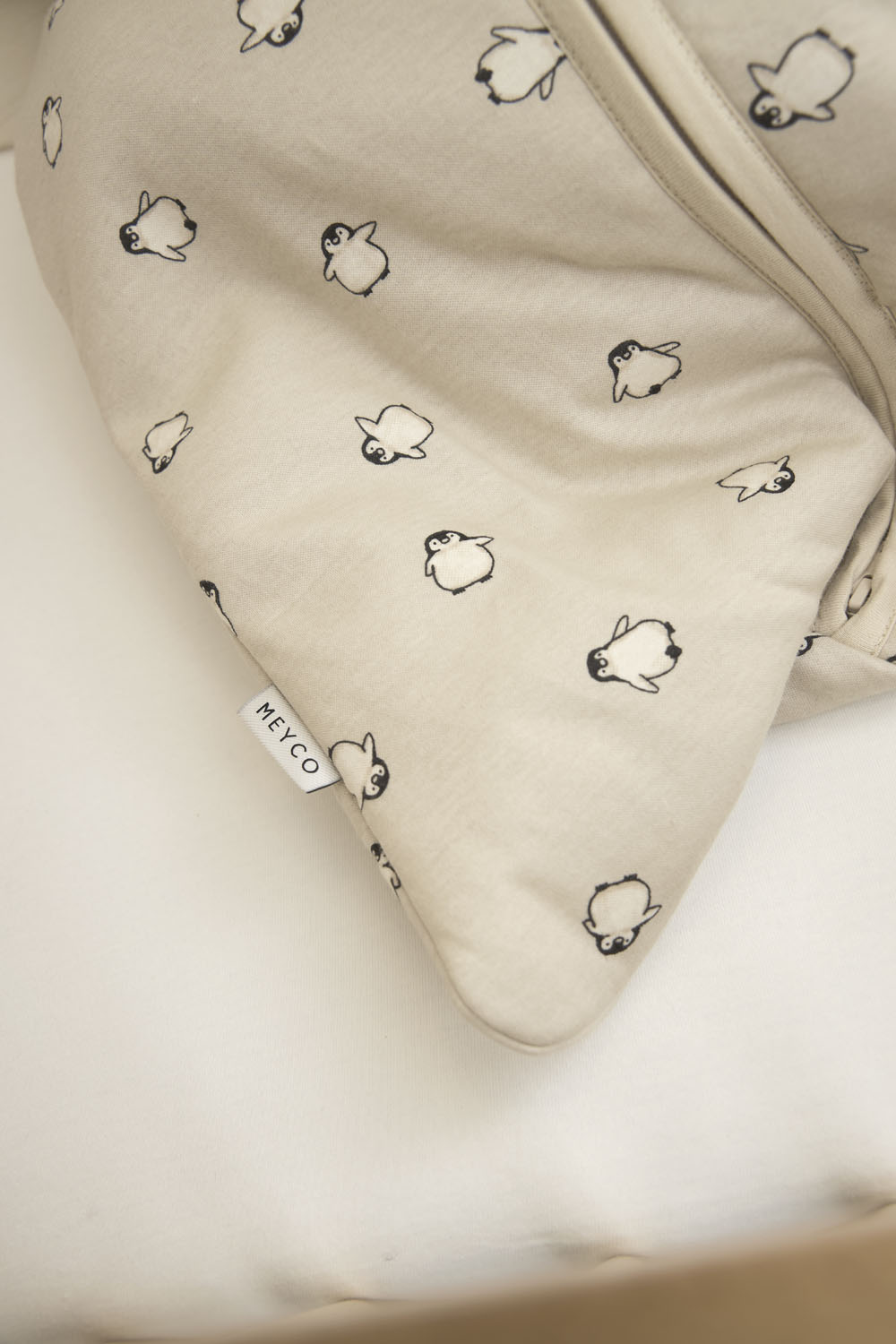 Baby sleeping bag with detachable sleeves Penguin - soft sand - 110cm