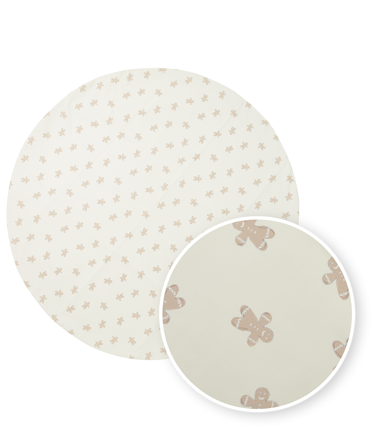 Highchair splat mat Gingerbread - soft sand