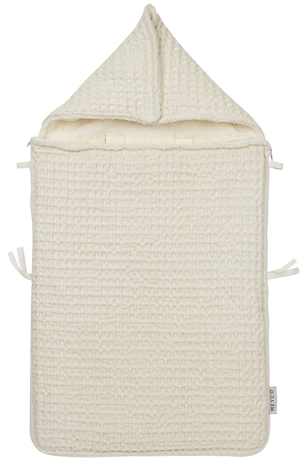 Fußsack Waffel Teddy - nature - 40x82cm