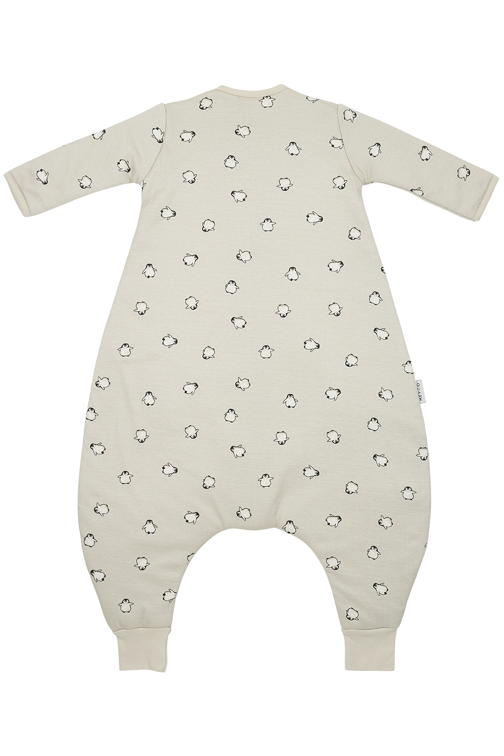 Baby winter slaapoverall jumper met vaste mouw Penguin - soft sand - 104cm