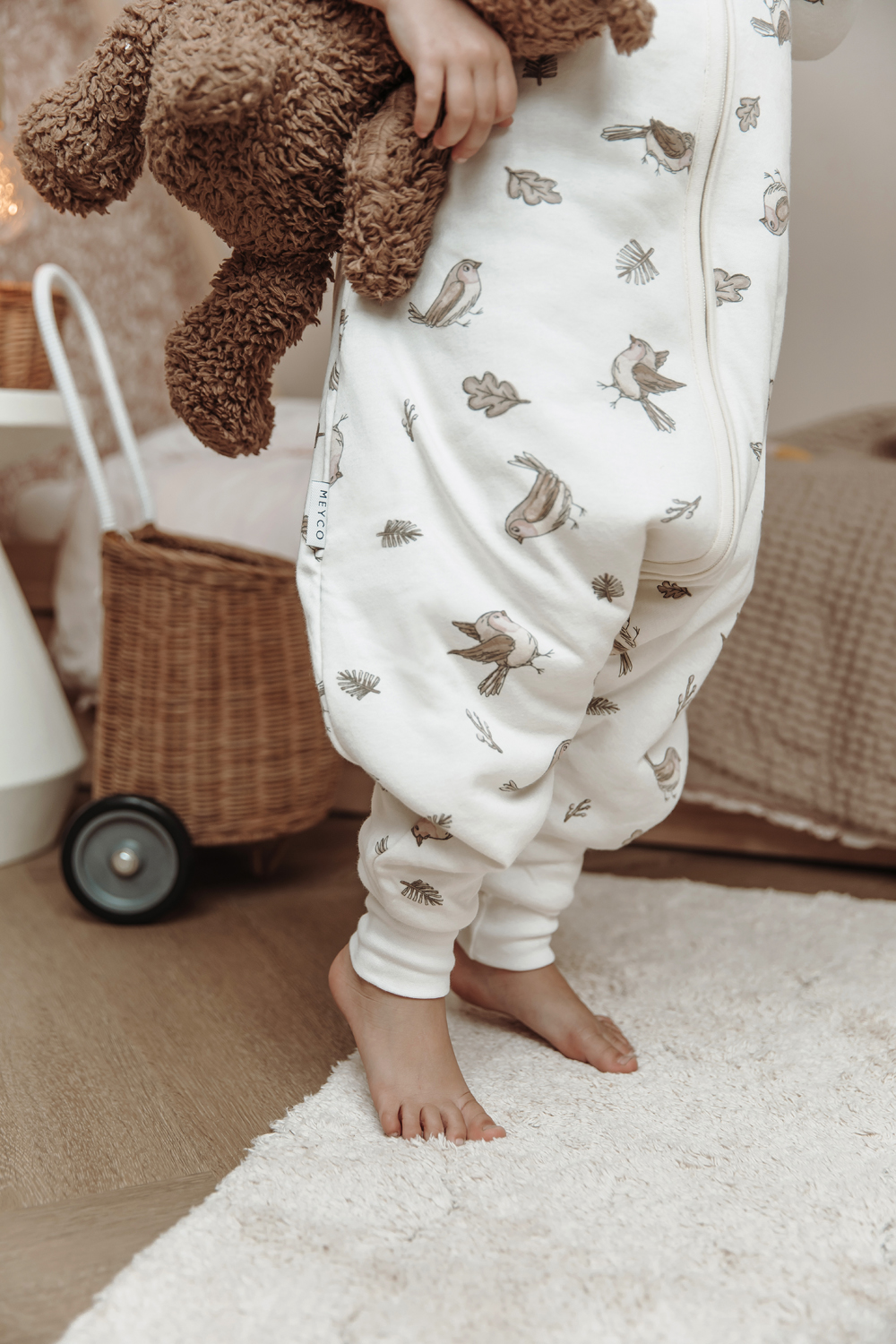 Baby winter sleep overall jumper with sleeves Robin - multicolour - 80cm