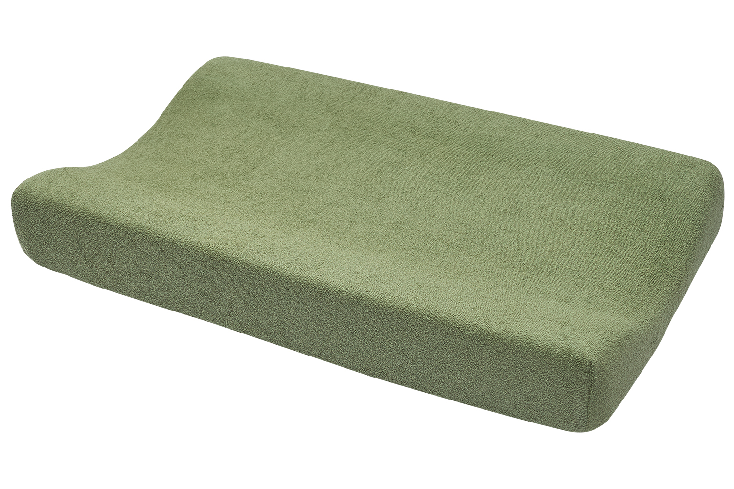 Aankleedkussenhoes badstof Uni - olive green - 50x70cm