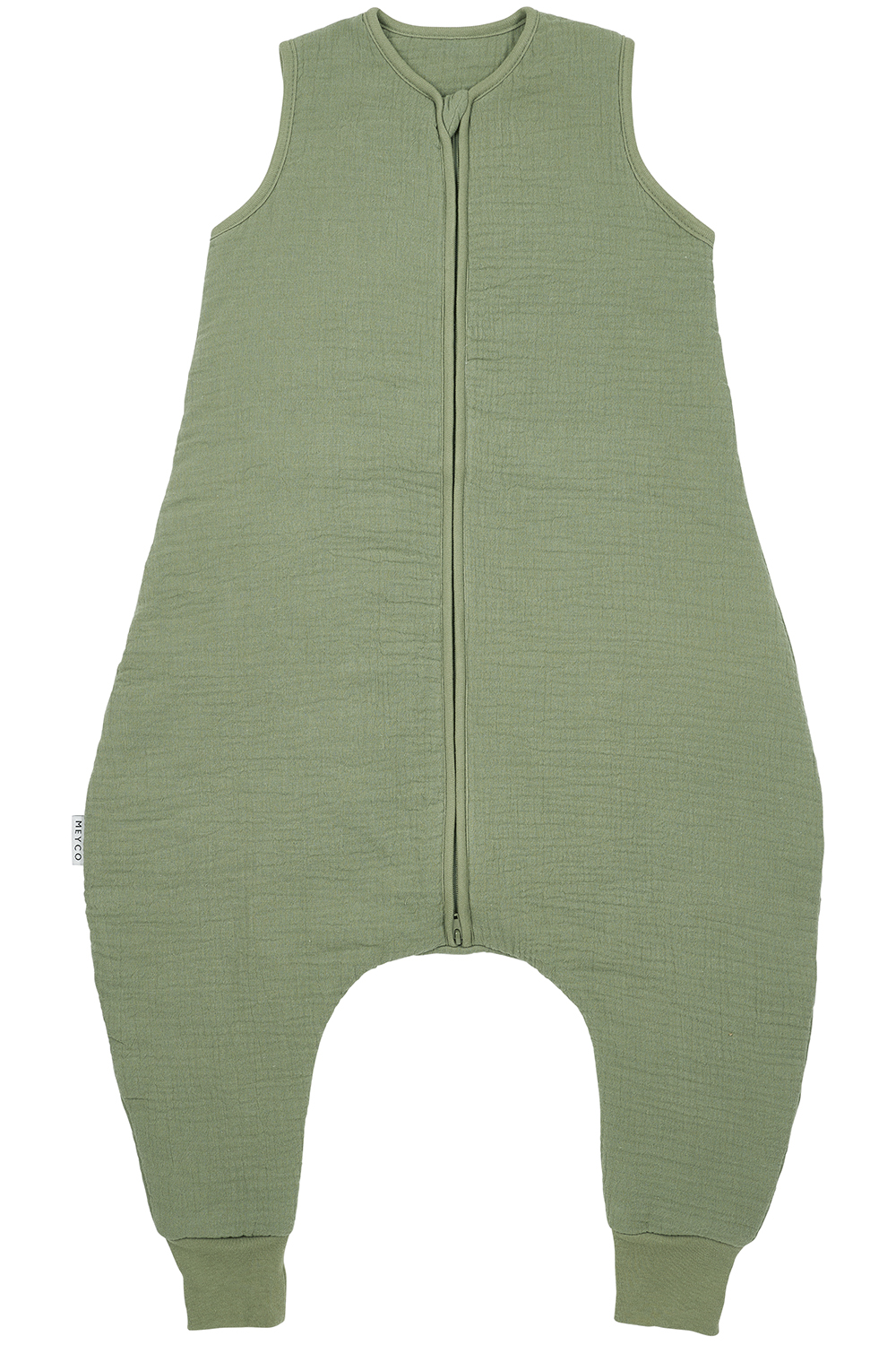 Baby winter sleep overall jumper pre-washed muslin Uni - olive green - 104cm