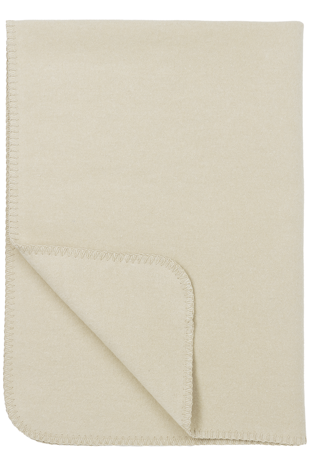 Cot bed blanket woven Uni - sand - 100x150cm