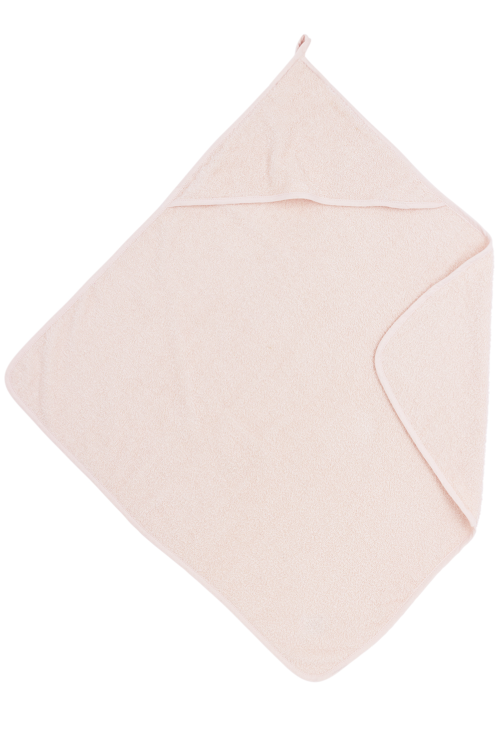 Badcape badstof Uni - soft pink - 75x75cm