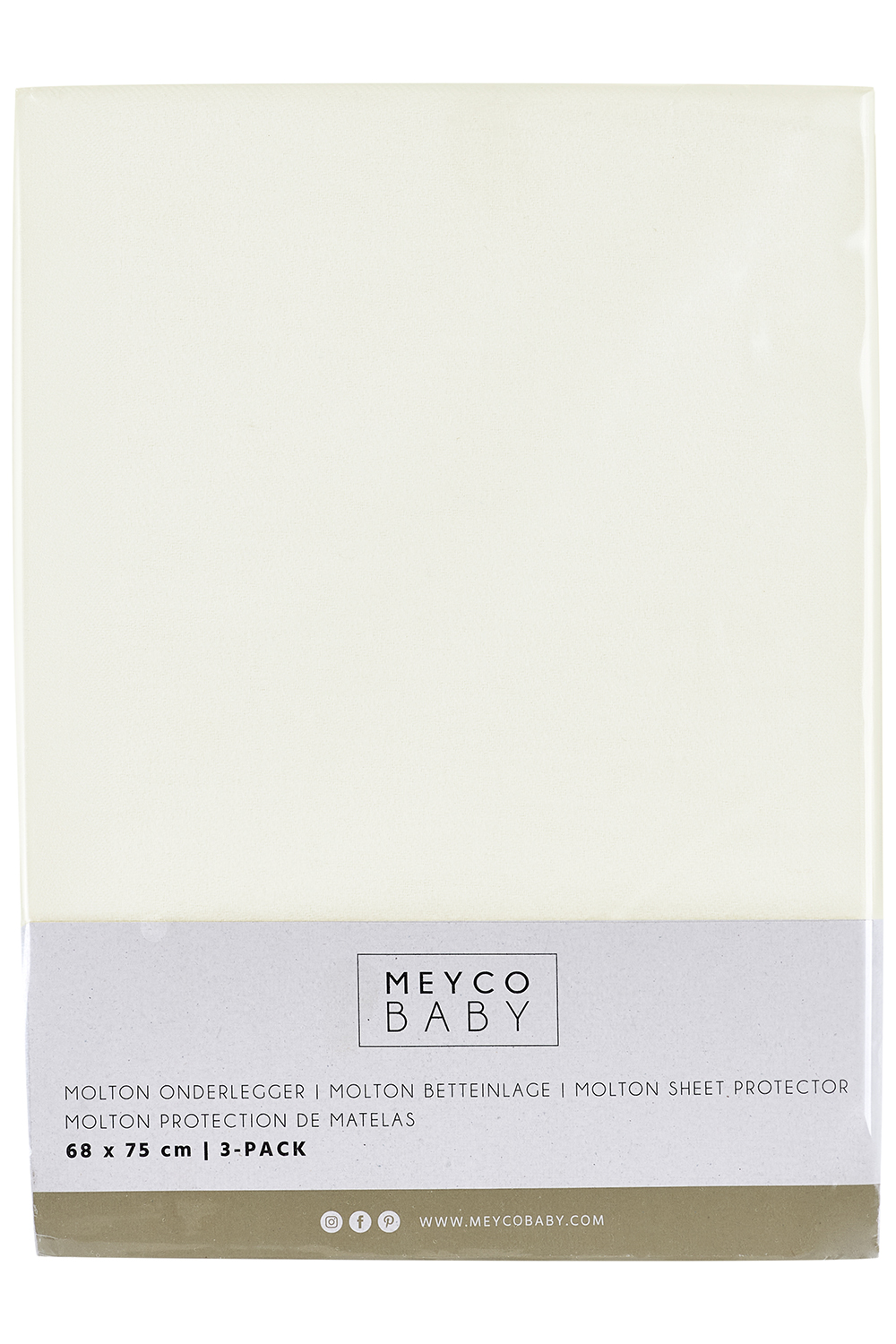 Molton Betteinlage 3er pack - white - 68x75cm