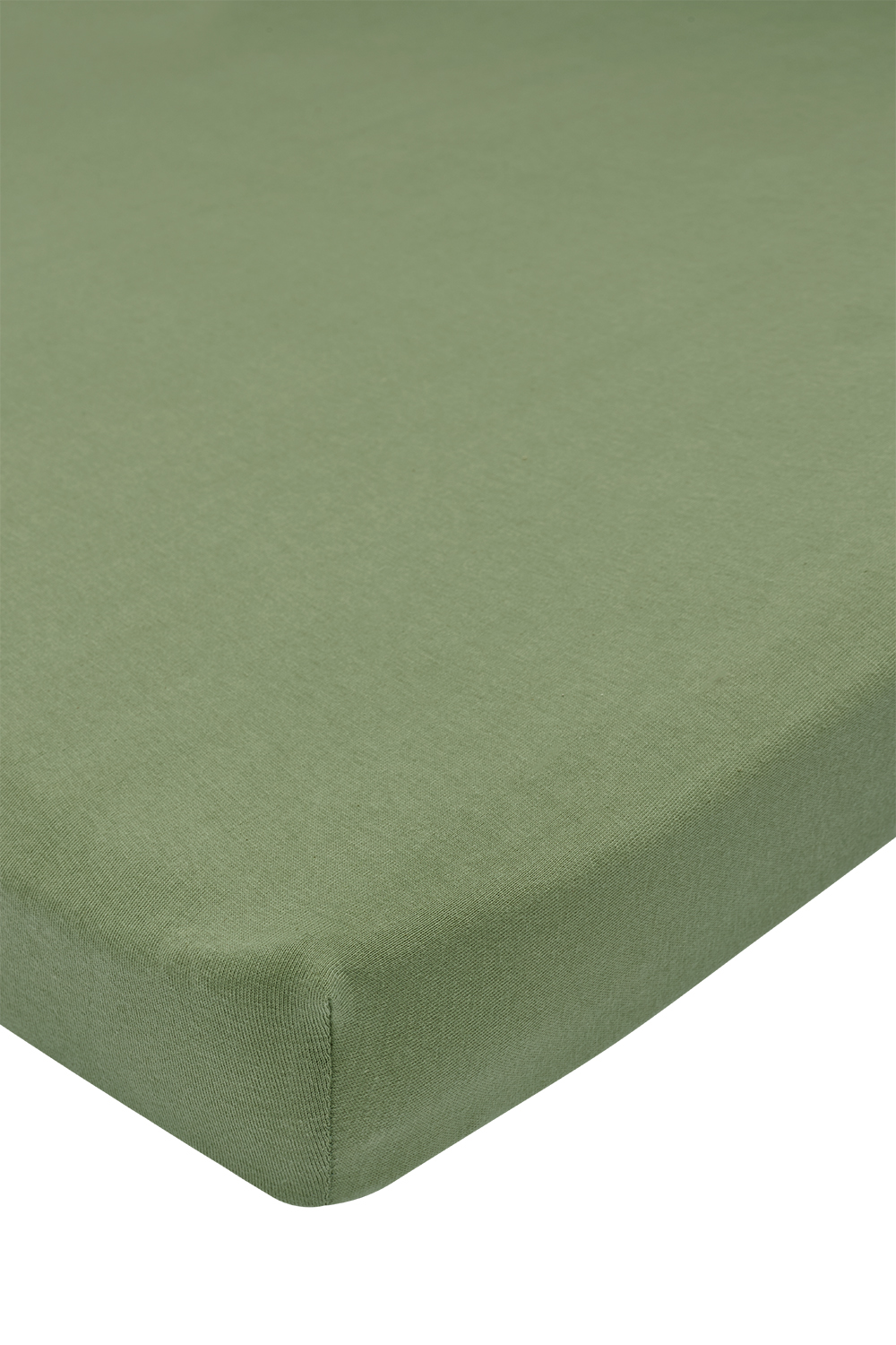 Fitted sheet playpen mattress jersey Uni - olive green - 75x95cm