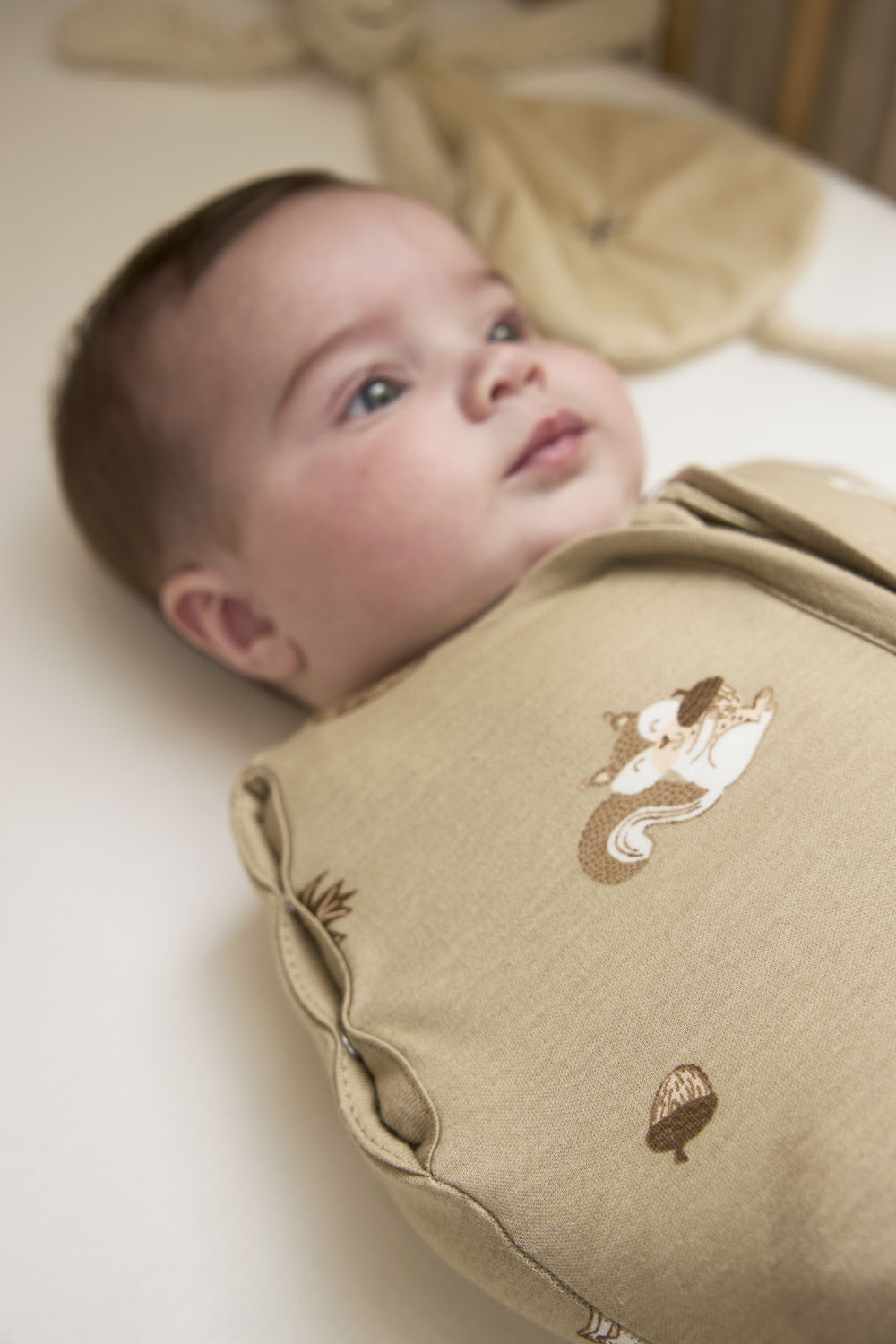 Cocoon Swaddle Bag Forest Animals - sand - 70cm