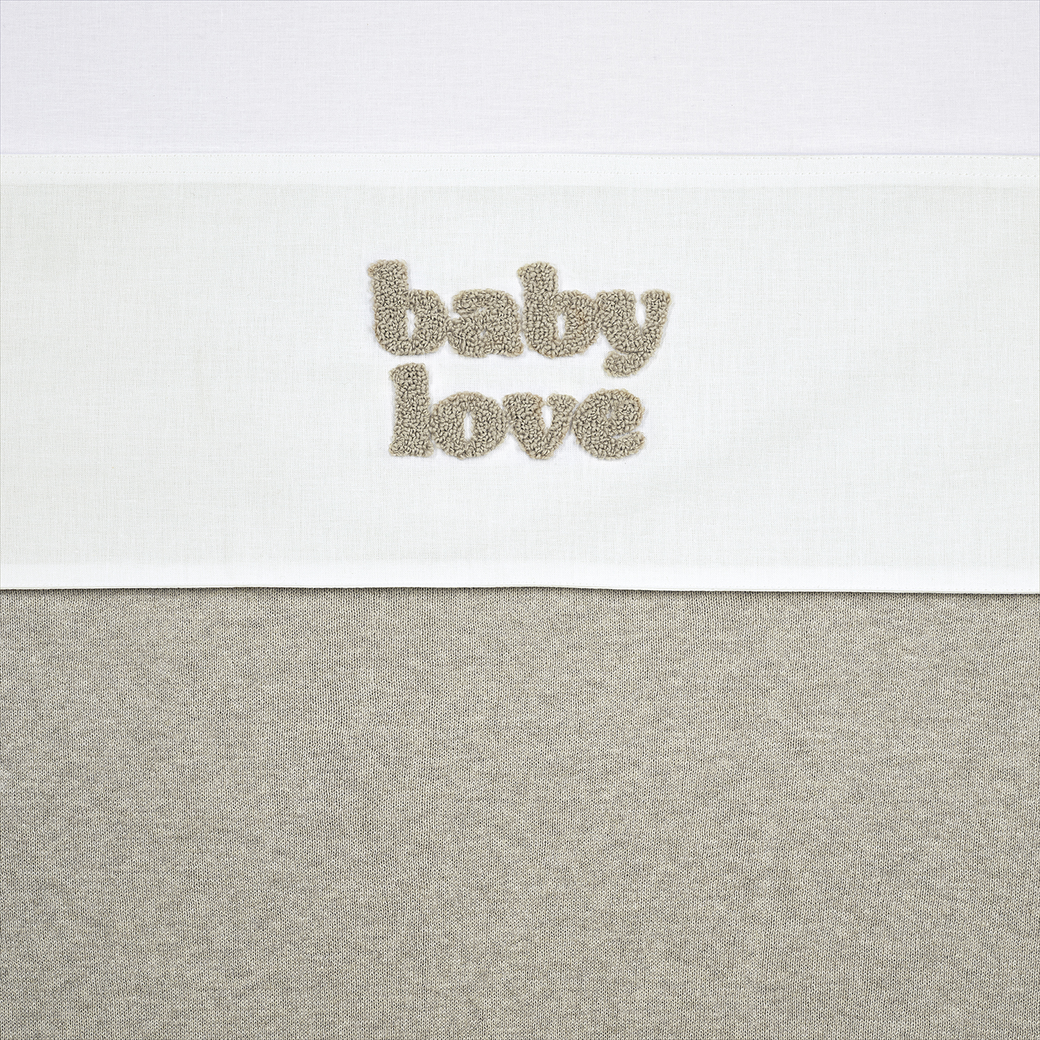 Cot bed sheet Baby Love - sand melange - 100x150cm