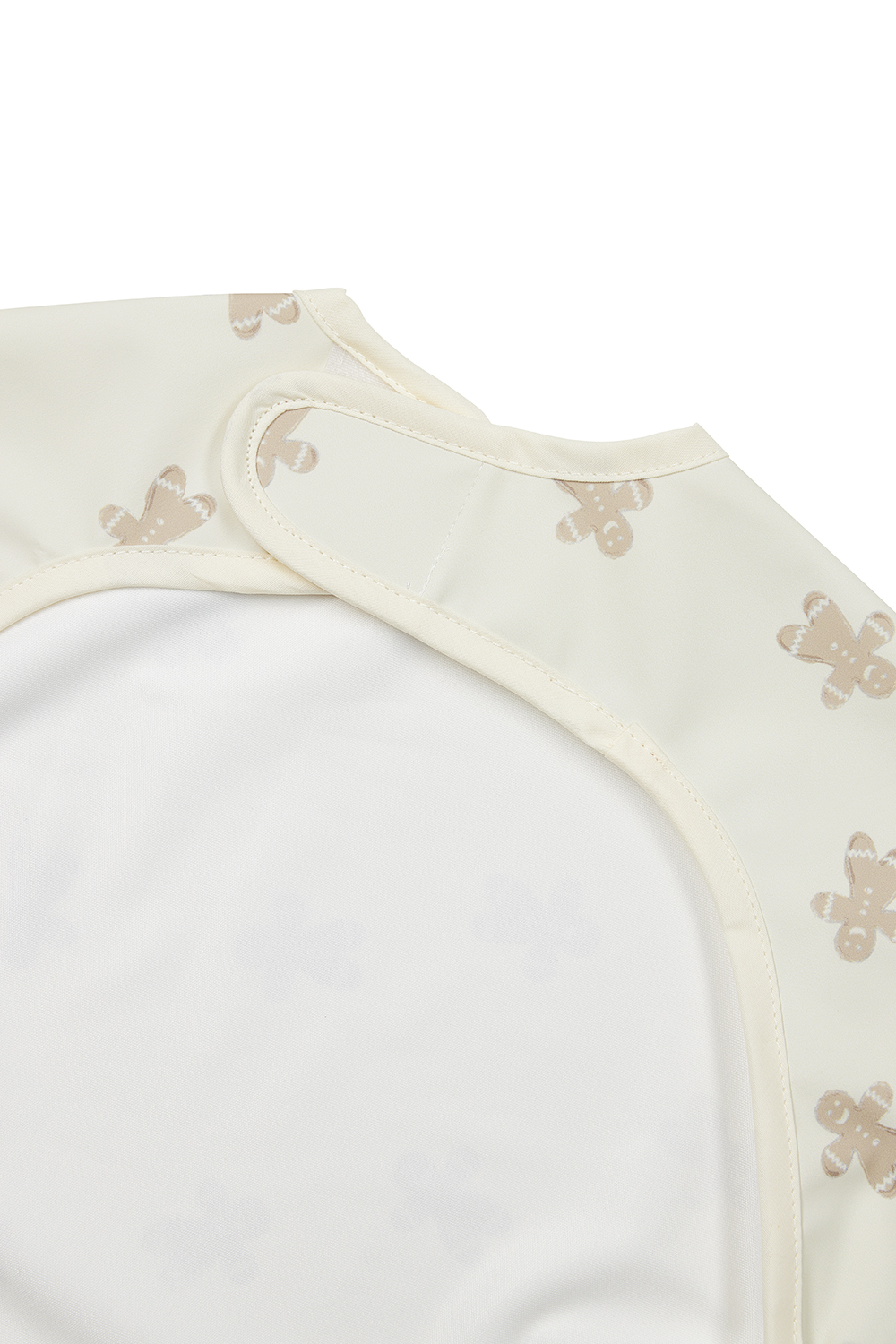 Bib with sleeves Gingerbread - soft sand